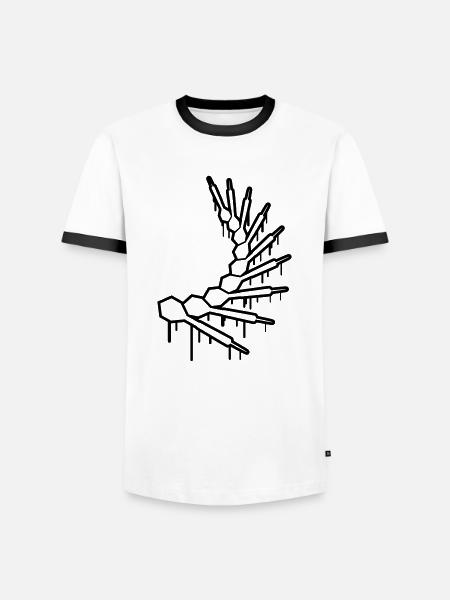Darts Graffiti - Men's Ringer Shirt - white/black