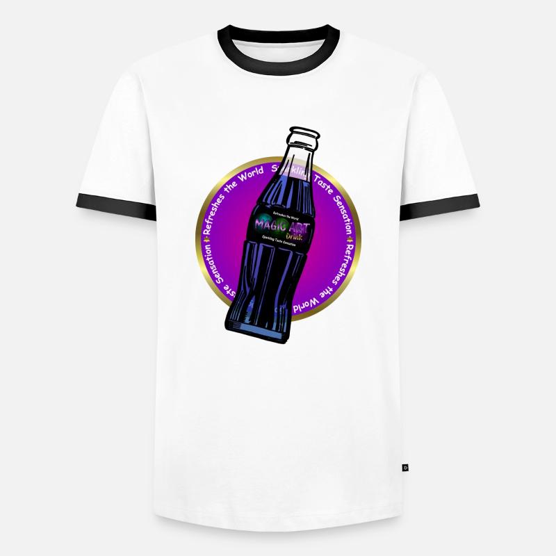 Magic Art Drink - Men's Ringer Shirt - white/black