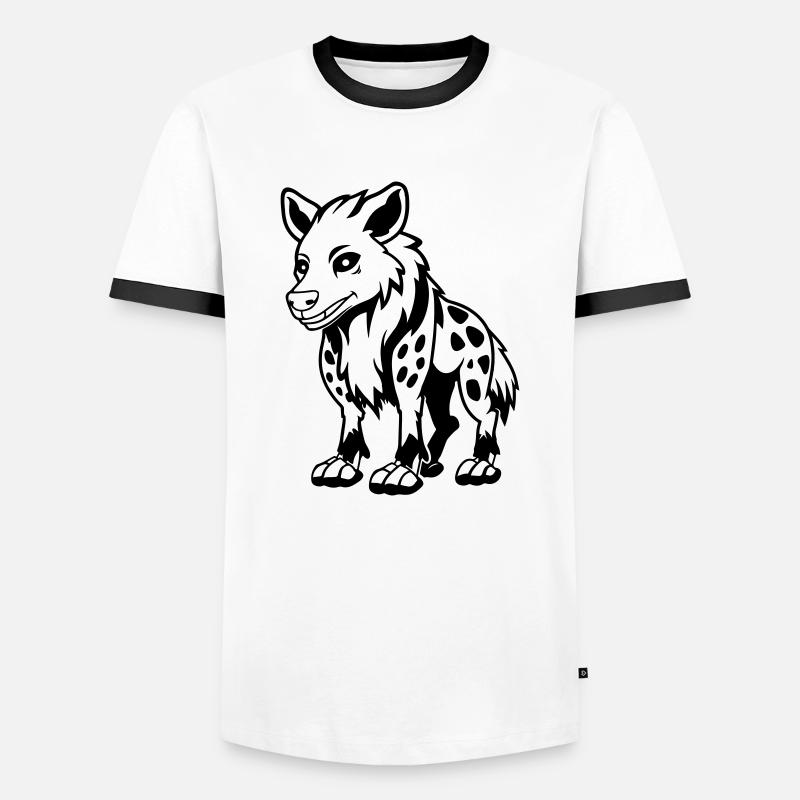 kojote comic - Männer Kontrast-T-Shirt - Weiß/Schwarz