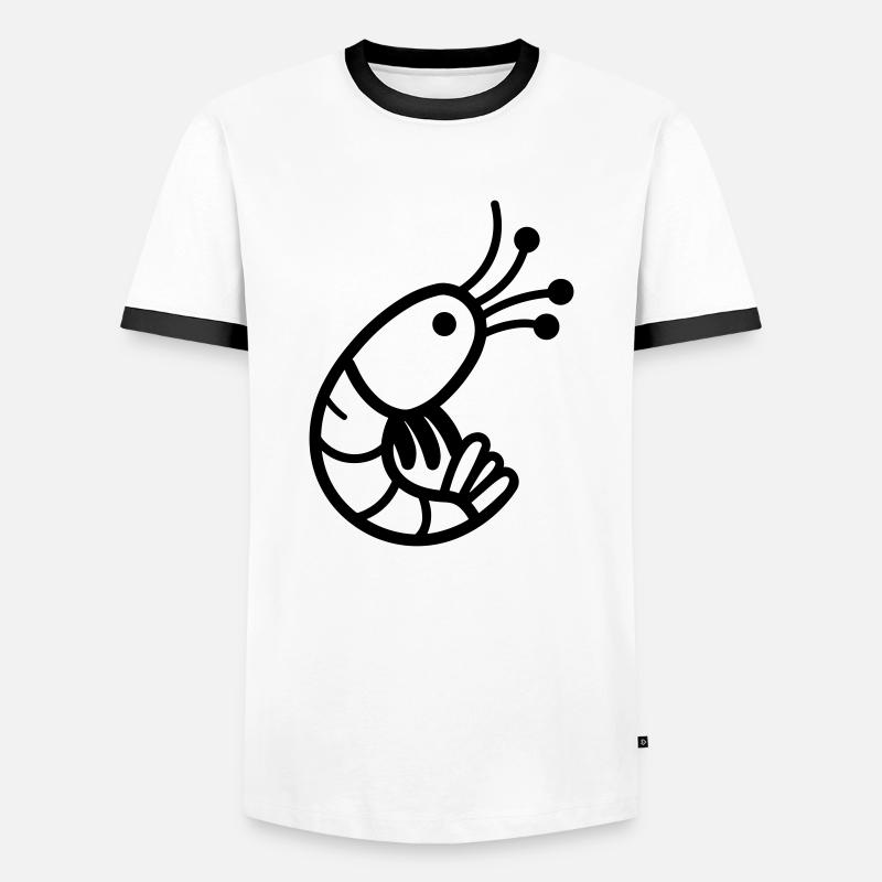 Shrimp - Men's Ringer Shirt - white/black