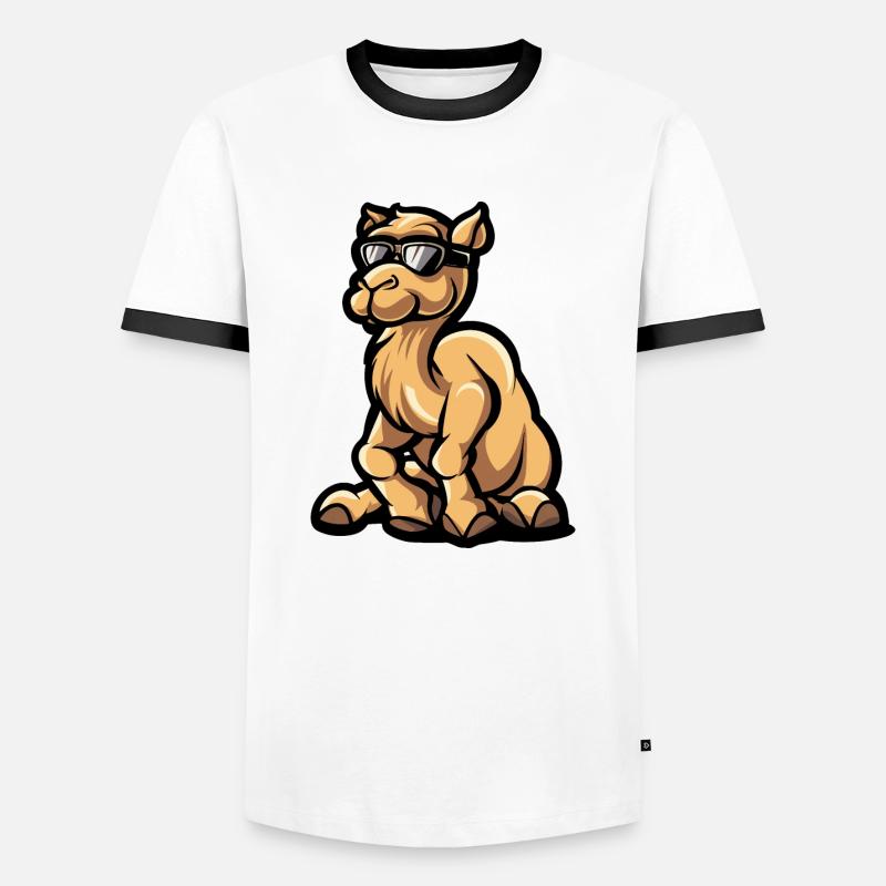 Camel Comic Cool - Men's Ringer Shirt - white/black