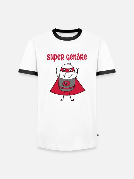 Super gendre - T-shirt contrasté Homme - blanc/noir