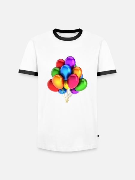 A bouquet of balloons - Men's Ringer Shirt - white/black