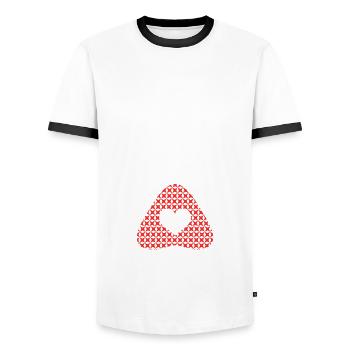 Wuffige Weihnachten Hund Hundemotiv Hundeliebhaber - Männer Kontrast-T-Shirt - Weiß/Schwarz - Vorne - AI Model Female 172 light (172cm) & AI Model Male 178 dark (178cm)