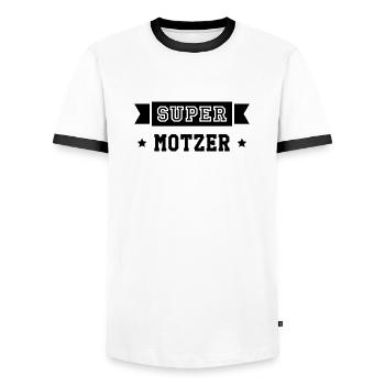 Motzer Motzerin meckern Nörgler Nörglerin motzig - Männer Kontrast-T-Shirt - Weiß/Schwarz - Vorne - AI Model Female 172 light (172cm) & AI Model Male 178 dark (178cm)