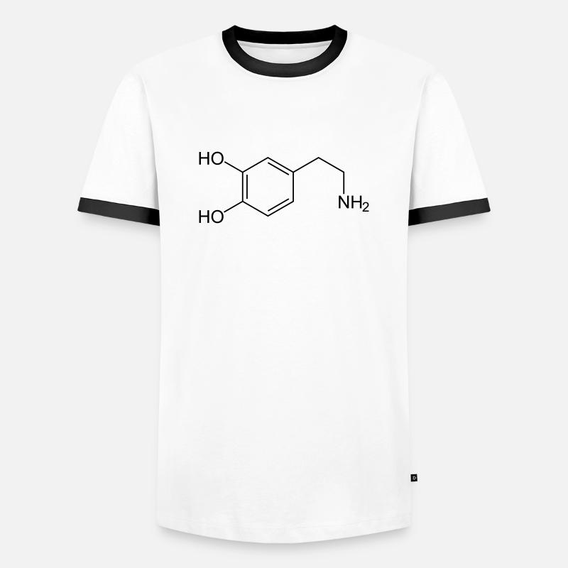 Dopamine - Men's Ringer Shirt - white/black