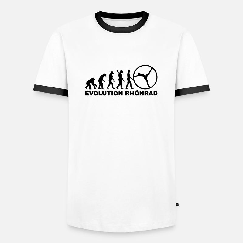 Evolution Rhönrad - T-shirt contrasté Homme - blanc/noir