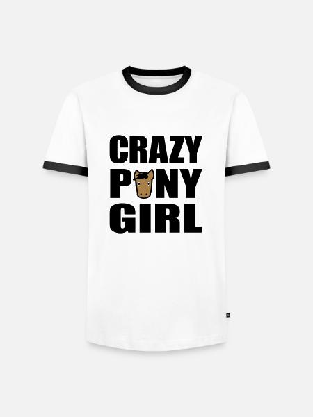 pony - Men's Ringer Shirt - white/black