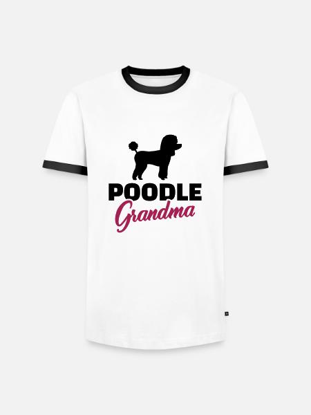 Poodle - Men's Ringer Shirt - white/black