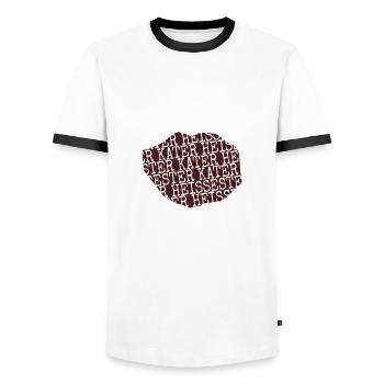 bday cool raubkatze meerkatze seekatze falbkatze - Männer Kontrast-T-Shirt - Weiß/Schwarz - Vorne - AI Model Female 172 light (172cm) & AI Model Male 178 dark (178cm)