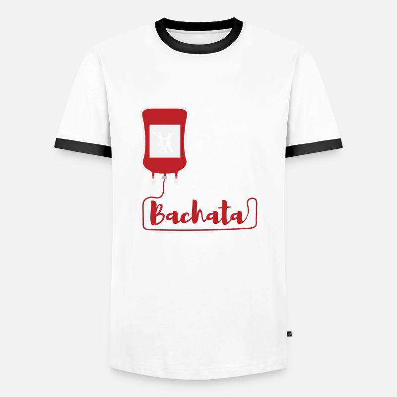 Bachata Gift Latin Dance Dancing Dancer - Men's Ringer Shirt - white/black