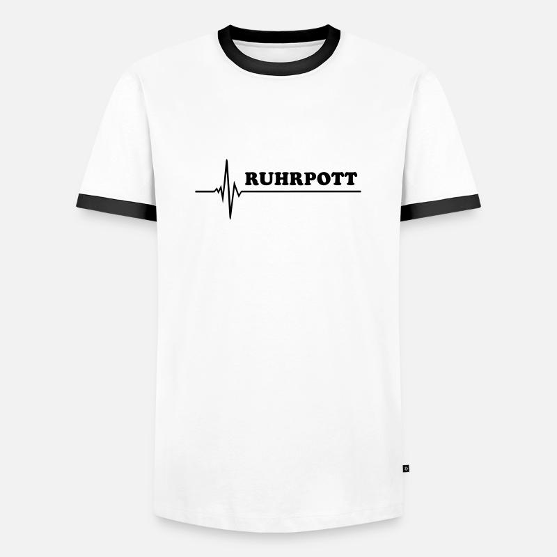 Ruhrpott - Männer Kontrast-T-Shirt - Weiß/Schwarz