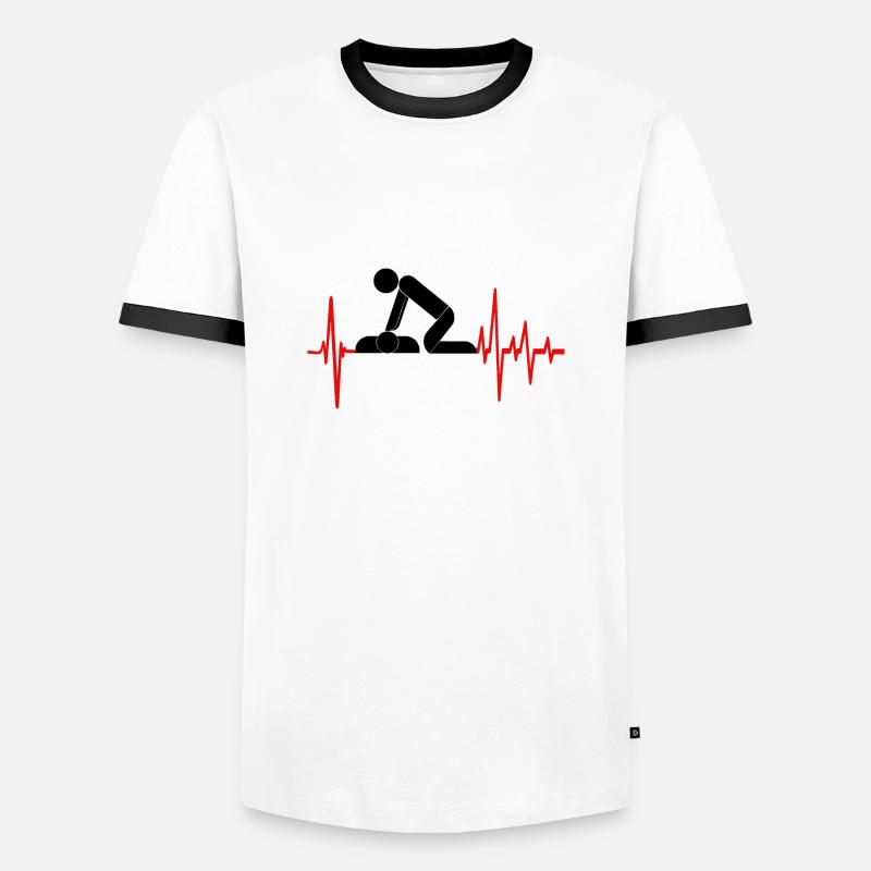 CPR INSTRUCTOR - Men's Ringer Shirt - white/black