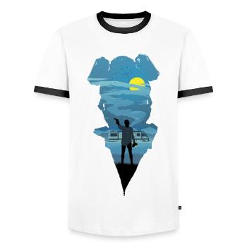 Breaking Bad Walter White - Männer Kontrast-T-Shirt - Weiß/Schwarz - Vorne - AI Model Female 172 light (172cm) & AI Model Male 178 dark (178cm)