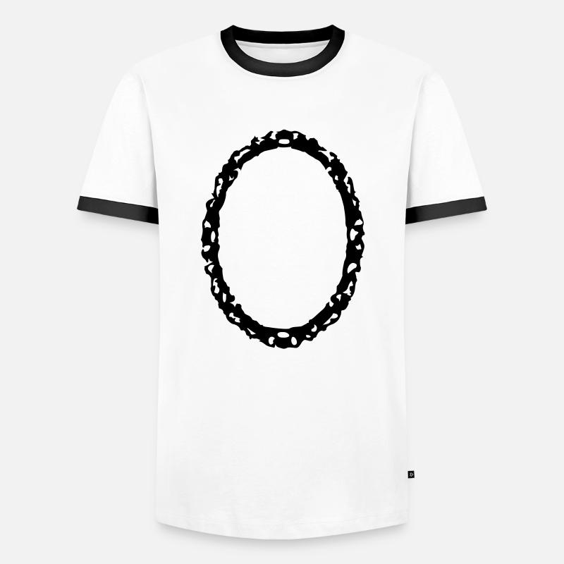 frame1_vec_1de - Männer Kontrast-T-Shirt - Weiß/Schwarz