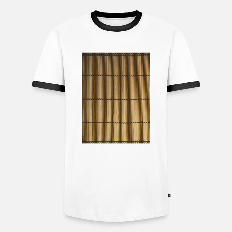 Bambus - Männer Kontrast-T-Shirt - Weiß/Schwarz
