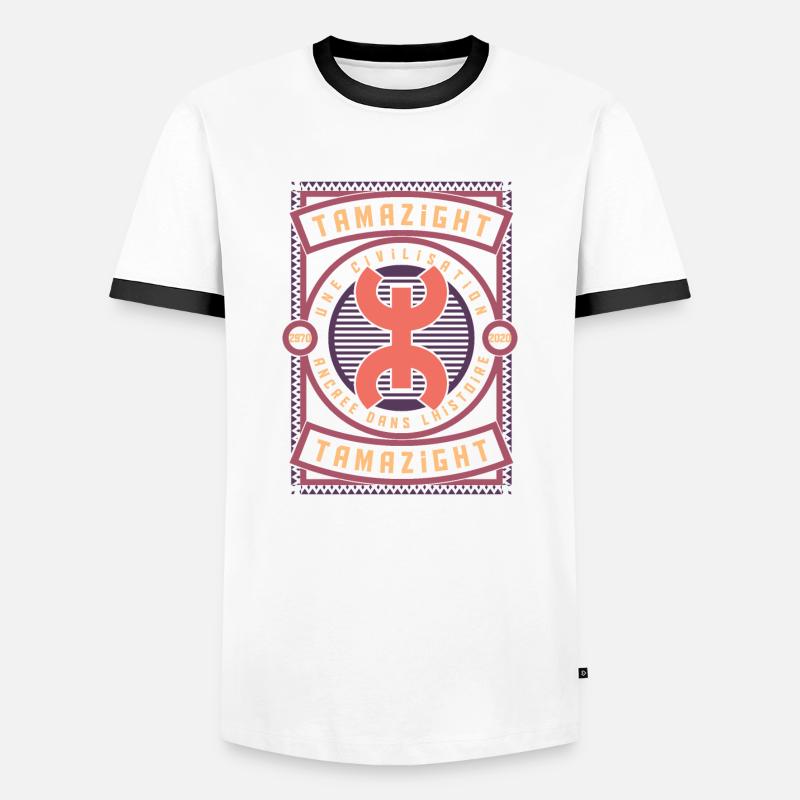 Tamazight - Men's Ringer Shirt - white/black