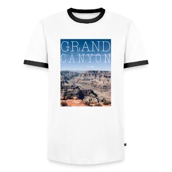 Grand Canyon - Männer Kontrast-T-Shirt - Weiß/Schwarz - Vorne - AI Model Female 172 light (172cm) & AI Model Male 178 dark (178cm)
