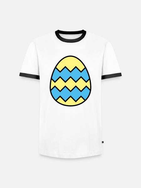 Easter egg jagged - Men's Ringer Shirt - white/black