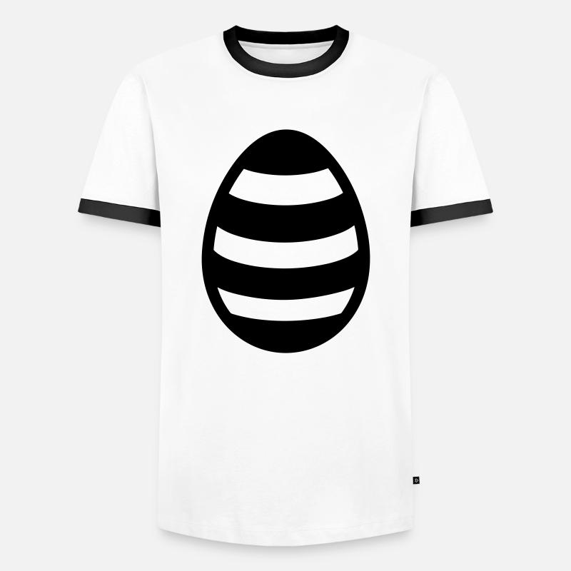 Egg - Men's Ringer Shirt - white/black