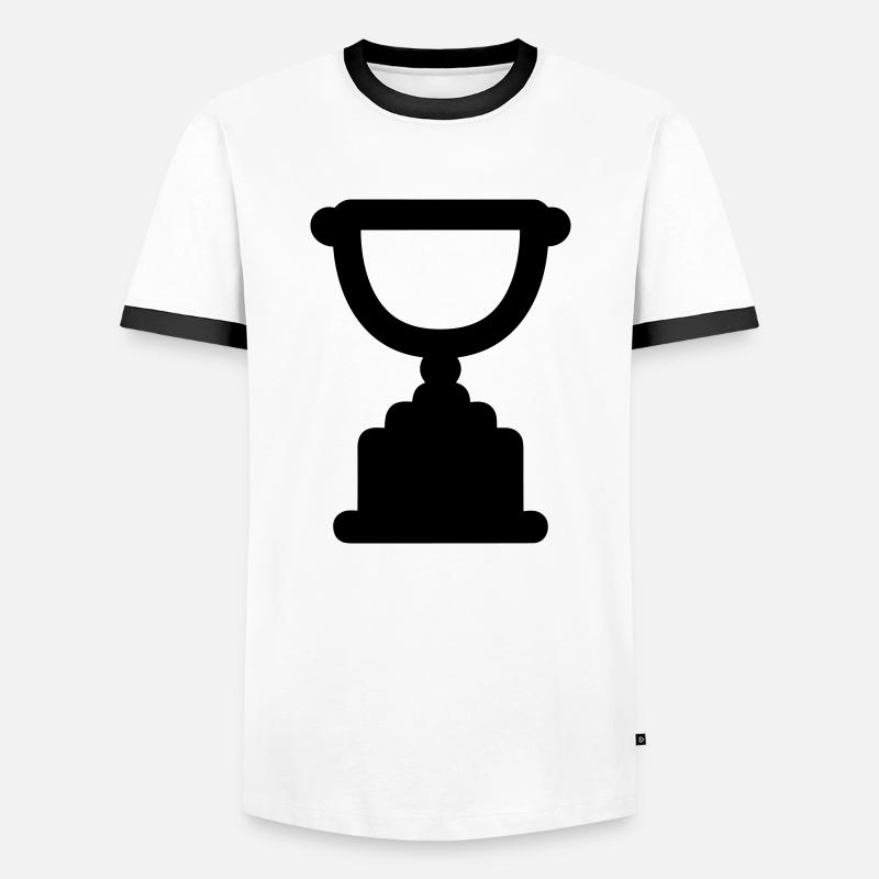 Trophäe - Männer Kontrast-T-Shirt - Weiß/Schwarz