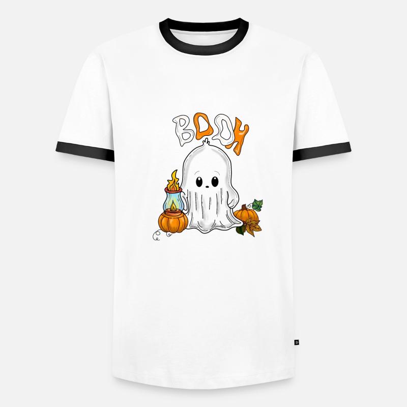 Ghost - Men's Ringer Shirt - white/black