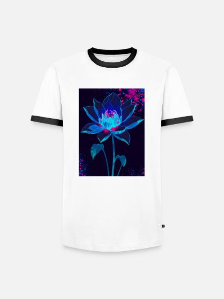 Flourish in the Void - Men's Ringer Shirt - white/black