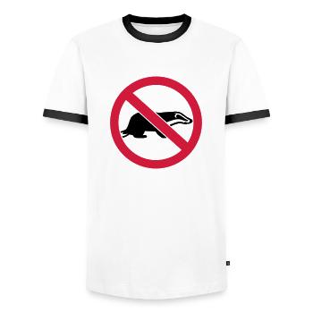 Dachs - Männer Kontrast-T-Shirt - Weiß/Schwarz - Vorne - AI Model Female 172 light (172cm) & AI Model Male 178 dark (178cm)