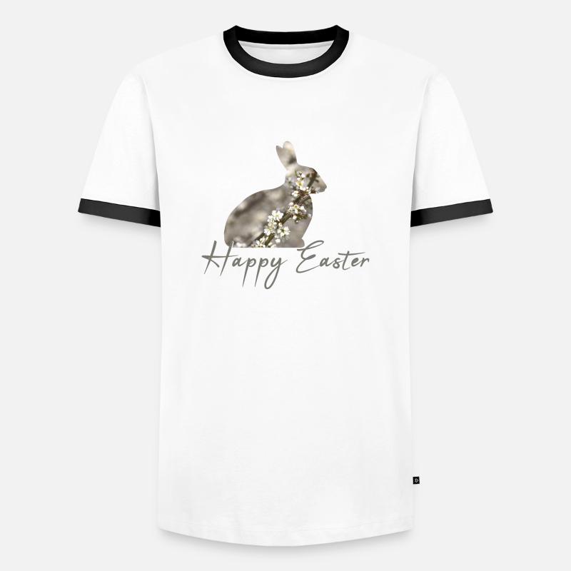 Easter happy Easter - Men's Ringer Shirt - white/black