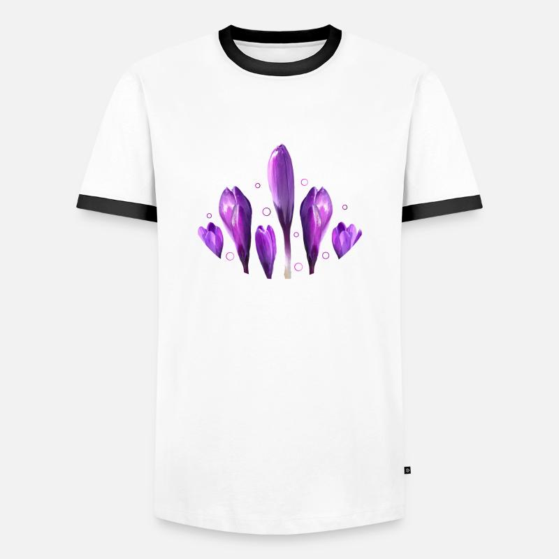Crocuses Spring Spring Beginning - Men's Ringer Shirt - white/black