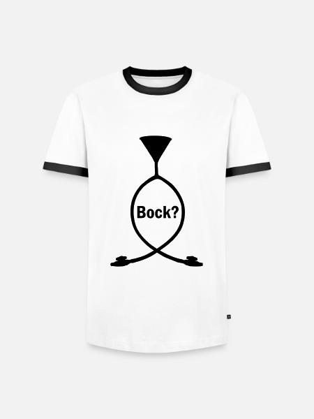 Doppel-Trichter - Männer Kontrast-T-Shirt - Weiß/Schwarz