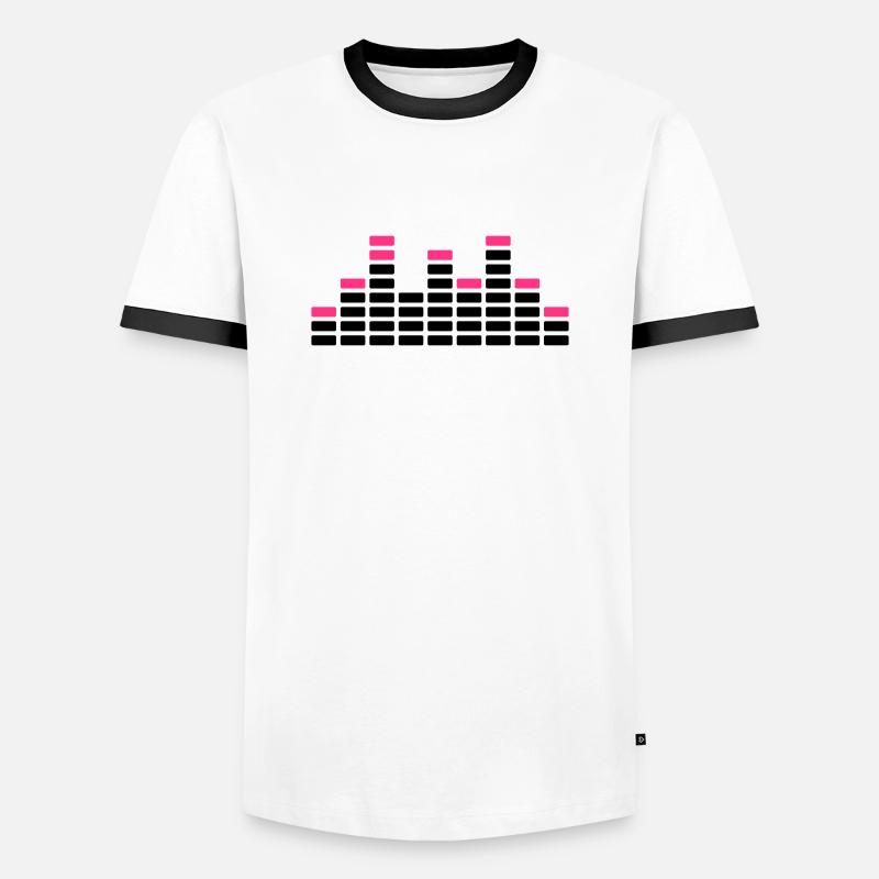 Equalizer - Männer Kontrast-T-Shirt - Weiß/Schwarz