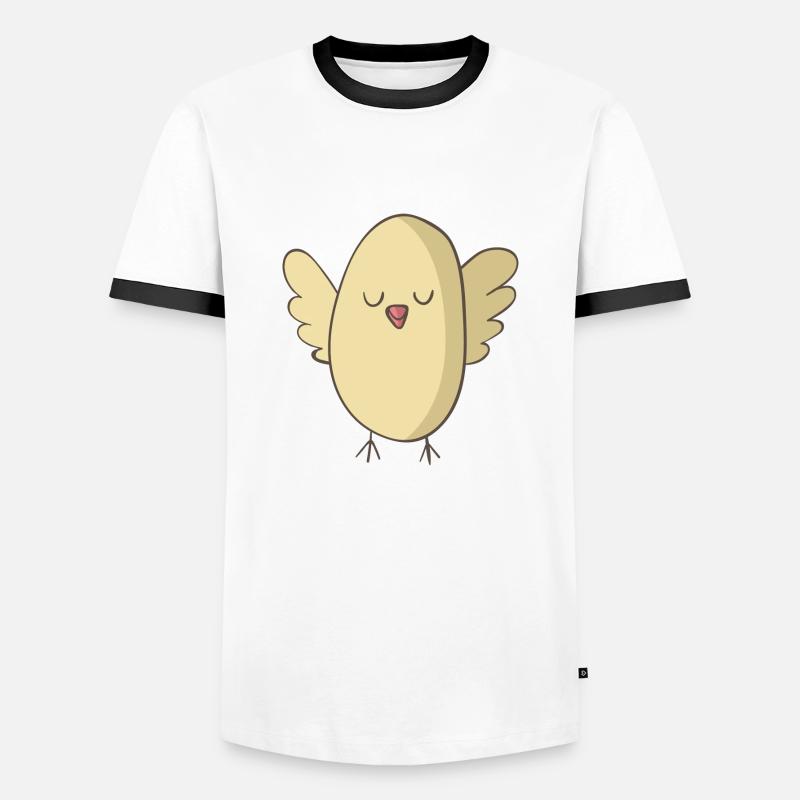chick - Men's Ringer Shirt - white/black