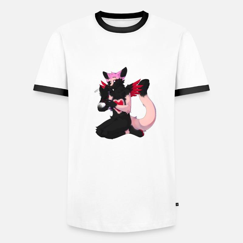 Butterfly mit SmiłeDøg - Männer Kontrast-T-Shirt - Weiß/Schwarz