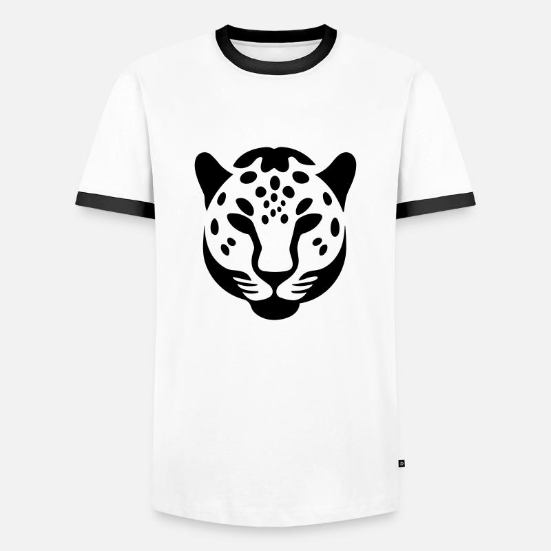Léopard - T-shirt contrasté Homme - blanc/noir