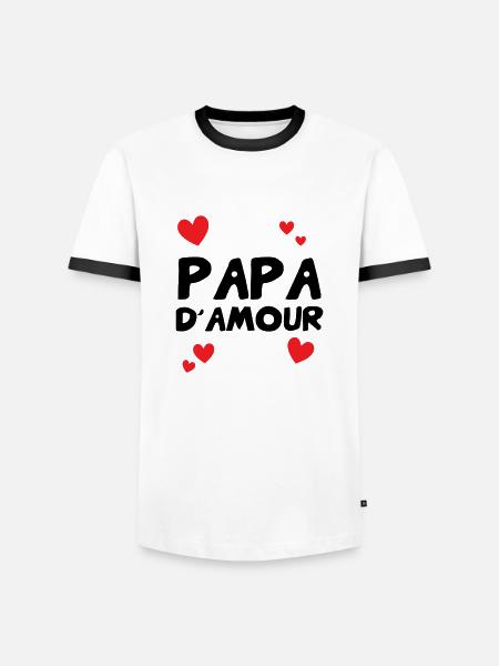 Love Daddy - Father's Day - Men's Ringer Shirt - white/black