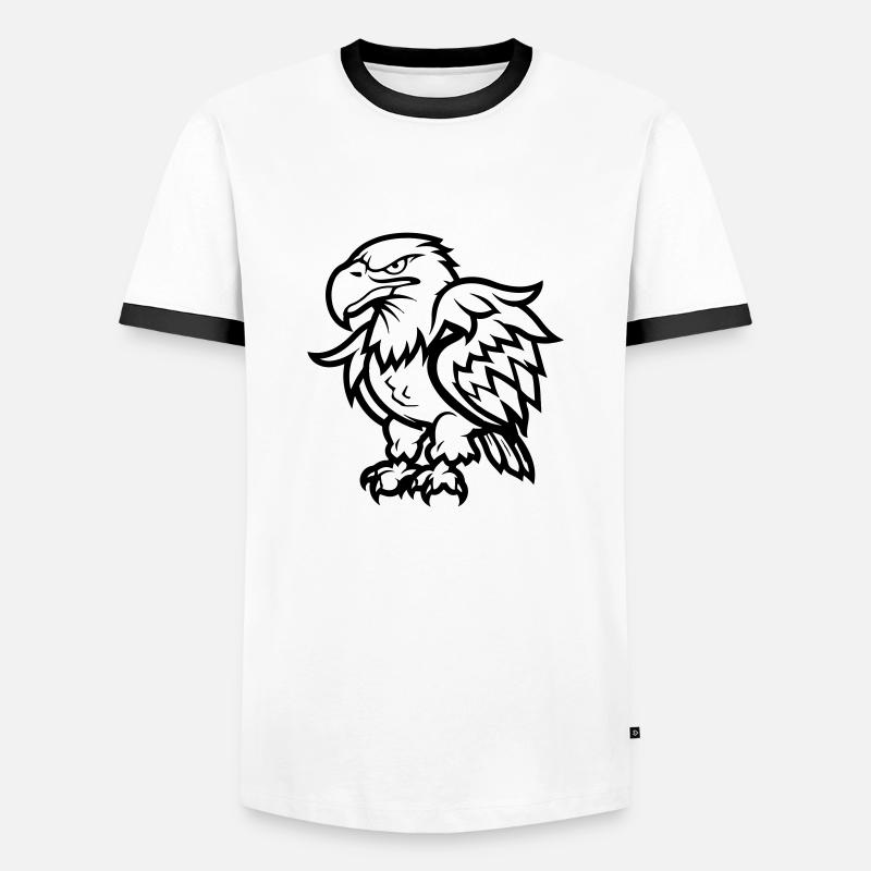 eagle - Men's Ringer Shirt - white/black