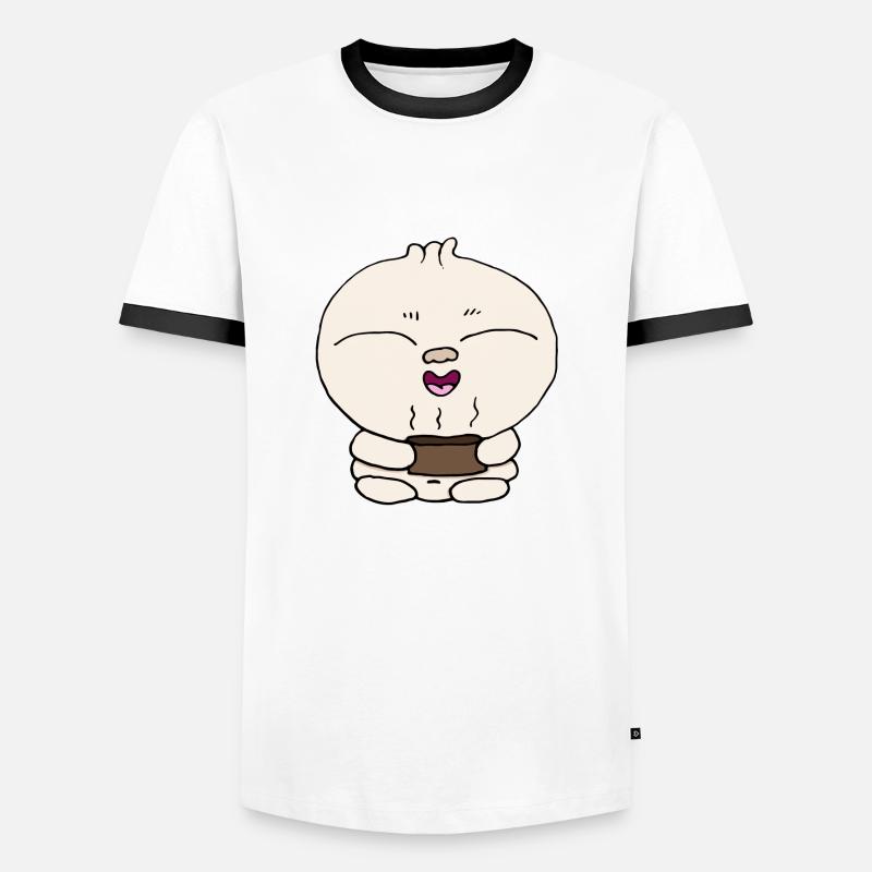 Dumpling - Men's Ringer Shirt - white/black