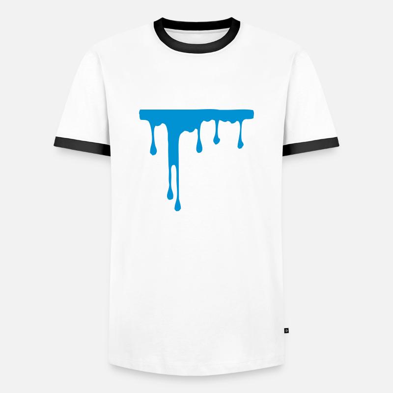 paint - Men's Ringer Shirt - white/black