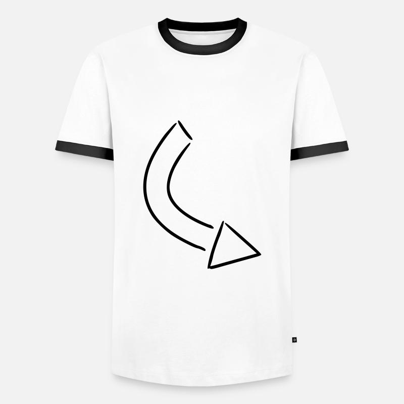 Arrow drawing sketch black - Men's Ringer Shirt - white/black