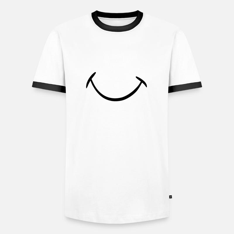 Make a smile - Men's Ringer Shirt - white/black