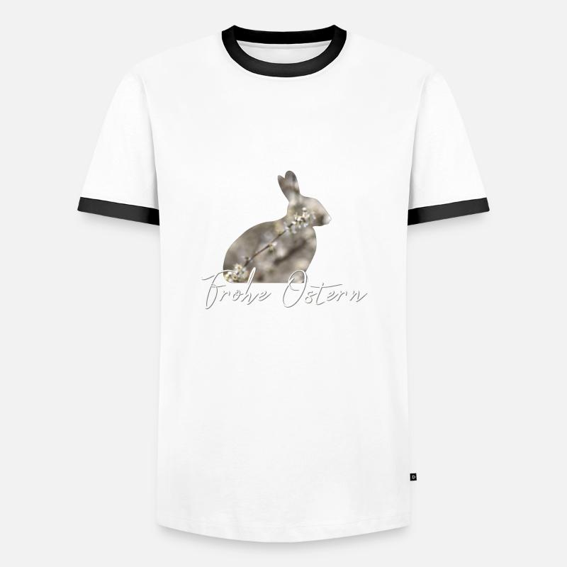 Happy Easter Bunny - Men's Ringer Shirt - white/black