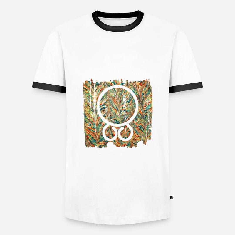 trollkreuz e 20 - Männer Kontrast-T-Shirt - Weiß/Schwarz