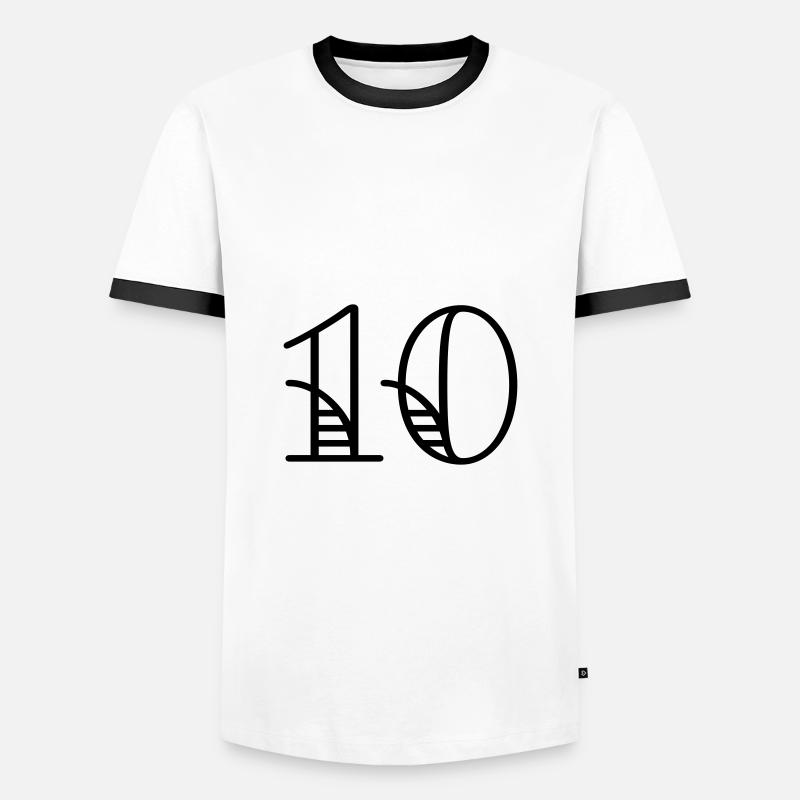 Ten - Men's Ringer Shirt - white/black