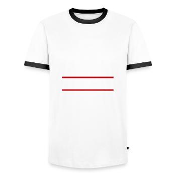 No Excuses - Men's Ringer Shirt - white/black - Front - AI Model Female 172 light (172cm) & AI Model Male 178 dark (178cm)