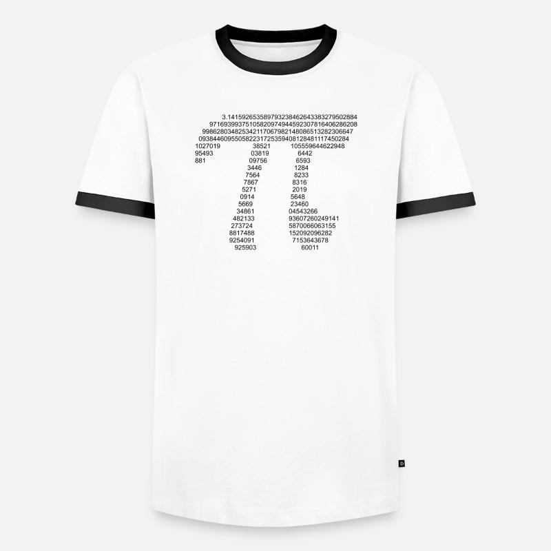 Pi - Men's Ringer Shirt - white/black