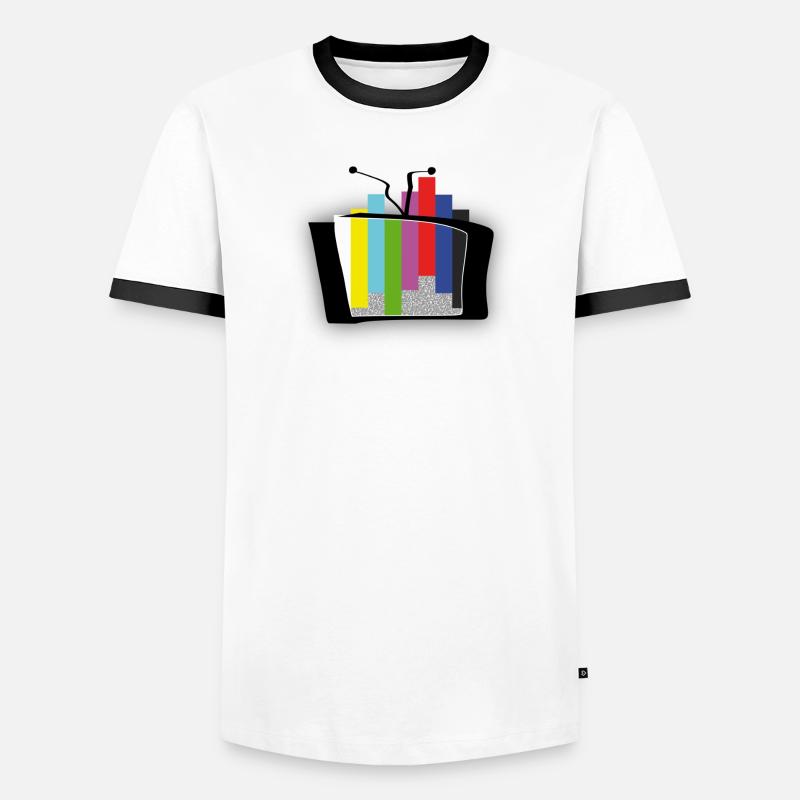 Test card outbreak - advanced 1 - Men's Ringer Shirt - white/black