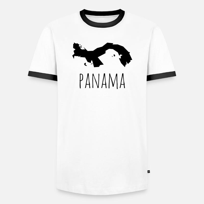 panama - Men's Ringer Shirt - white/black