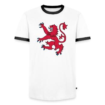 Scottish Lion - Men's Ringer Shirt - white/black - Front - AI Model Female 172 light (172cm) & AI Model Male 178 dark (178cm)
