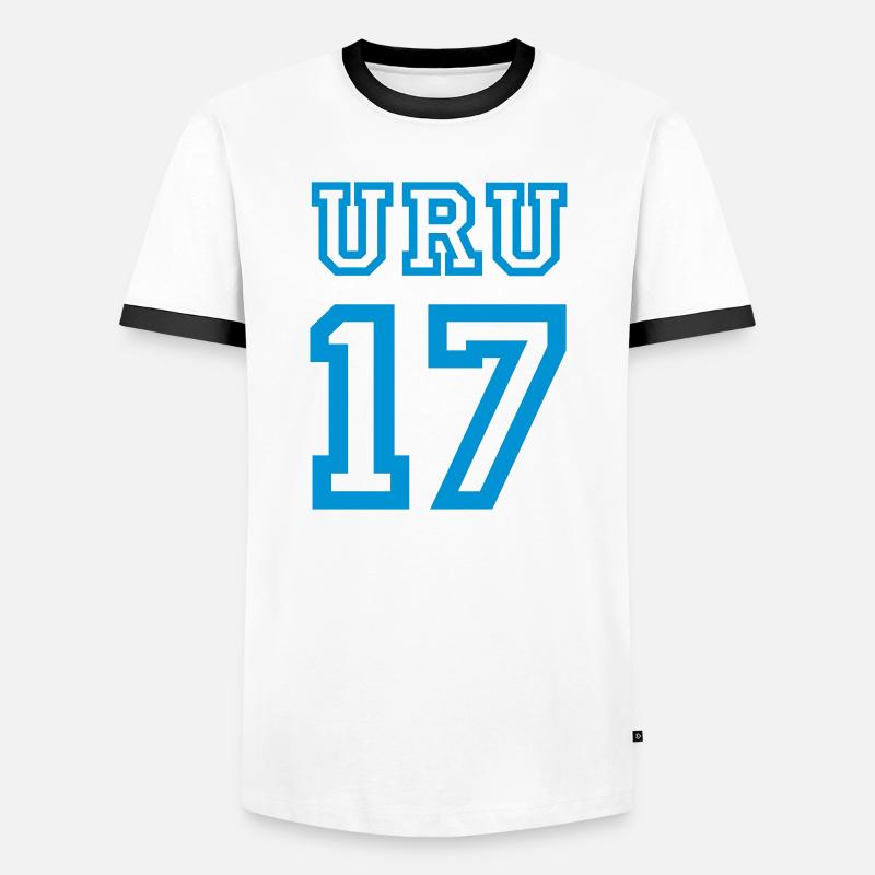 URUGUAY 2017 - Men's Ringer Shirt - white/black